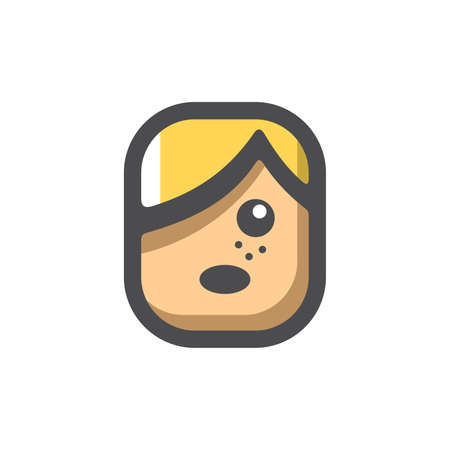 Shocked and Scared Kid Vector Cartoon illustrationのイラスト素材