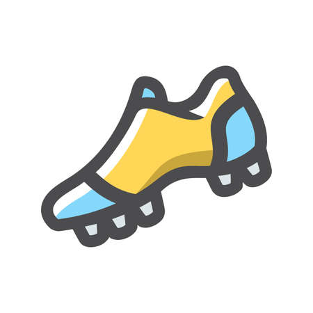 Football Boot Vector. Soccer shoe Cartoon illustrationのイラスト素材