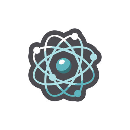 Atoms. Molecular simple structure. Vector Cartoon illustration