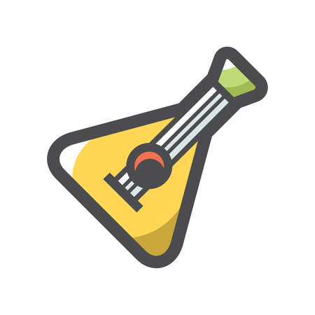 Balalaika Russian musical instrument Vector Cartoon illustrationのイラスト素材