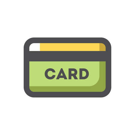 Credit payment Card Vector icon Cartoon illustration.のイラスト素材