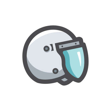 Police Helmet Protection uniform Vector icon Cartoon illustrationのイラスト素材