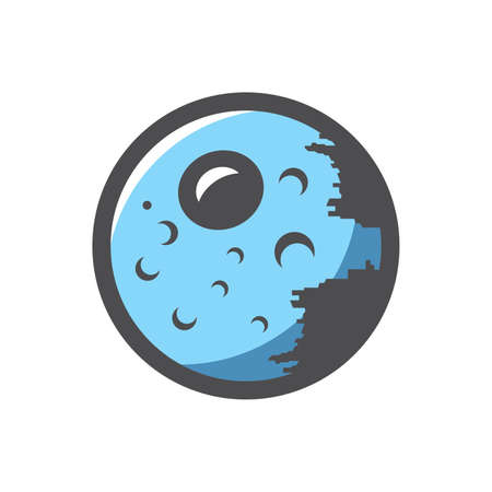 Futuristic Alien Planet Vector icon Cartoon illustrationのイラスト素材