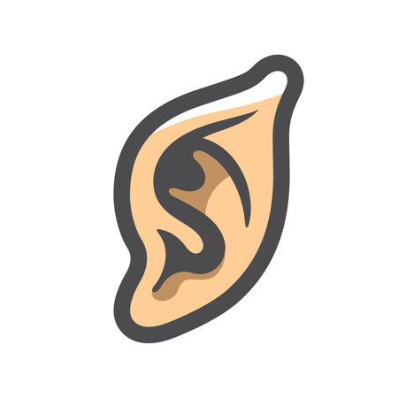 Ear of Elf, Fairy, Vampire Vector icon Cartoon illustrationのイラスト素材