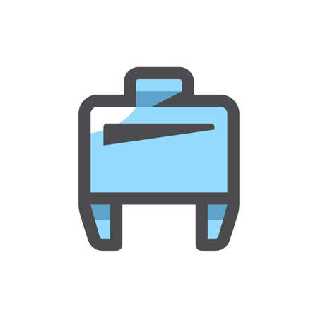 Pile driver Hammer Vector icon Cartoon illustration.のイラスト素材