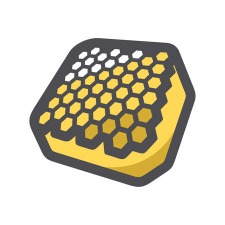 Honeycomb Natural Honey Vector icon Cartoon illustrationのイラスト素材