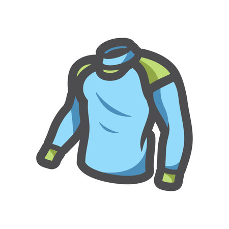 Wet Suit Diving Clothes Vector icon Cartoon illustrationのイラスト素材