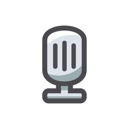 Retro, Vintage Microphone Vector icon Cartoon illustrationのイラスト素材