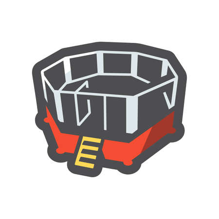 Fight Octagon Ring Vector icon Cartoon illustration.のイラスト素材