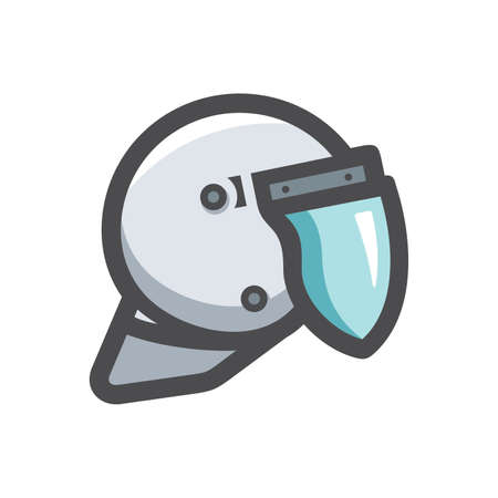 Police Helmet symbol Vector icon Cartoon illustrationのイラスト素材