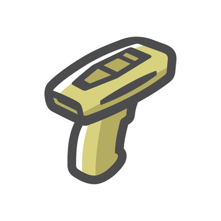Radar speed Gun Vector icon Cartoon illustrationのイラスト素材