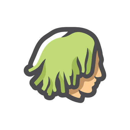 Guy with dreadlocks Vector icon Cartoon illustrationのイラスト素材