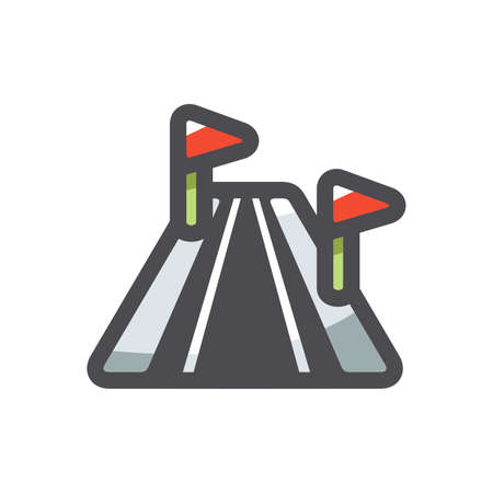 Ski Track resort Vector icon Cartoon illustrationのイラスト素材
