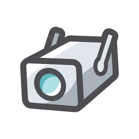Surveillance Camera Security Vector icon Cartoon illustration.のイラスト素材