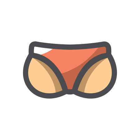 Female underpants Woman underwear Vector icon Cartoon illustration.のイラスト素材