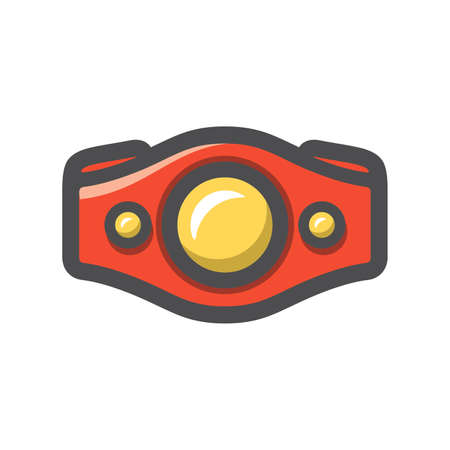 Box champions Belt Vector icon Cartoon illustrationのイラスト素材