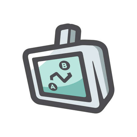 GPS navigation device Vector icon Cartoon illustration.のイラスト素材