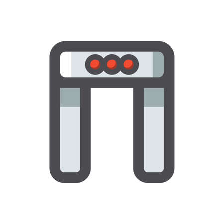 Metal detector gates Vector icon Cartoon illustration.のイラスト素材