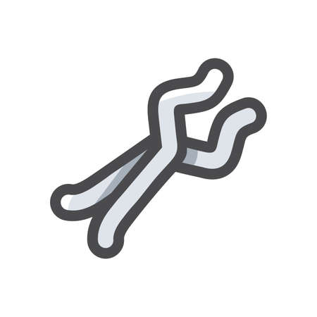 Blacksmith tongs steel Vector icon Cartoon illustrationのイラスト素材