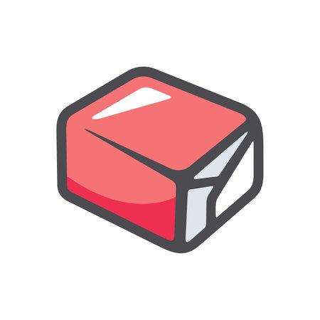 Chewing gum pink package Vector icon Cartoon illustrationのイラスト素材