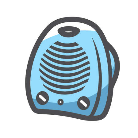 Electric modern heater Vector icon Cartoon illustrationのイラスト素材
