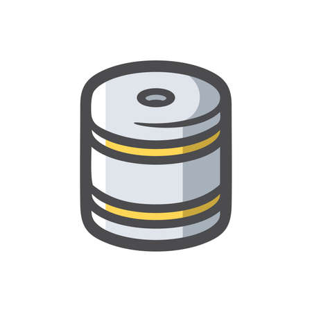 Steel beer keg Vector icon Cartoon illustrationのイラスト素材