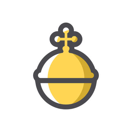 Royal Golden Orb Vector icon Cartoon illustrationのイラスト素材