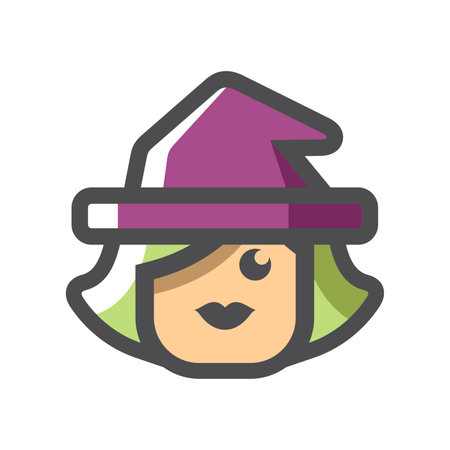 Enchantress Fairy halloween girl Vector icon Cartoon illustrationのイラスト素材