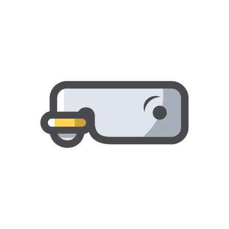 Door latch simple Vector icon Cartoon illustrationのイラスト素材