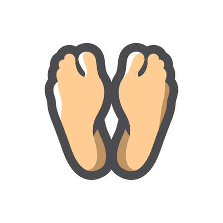 Dead Man Feet Vector icon Cartoon illustrationのイラスト素材