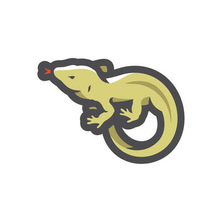 Lizard desert animal Vector icon Cartoon illustrationのイラスト素材