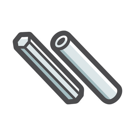 Metal fittings reinforcement steel Vector icon Cartoon illustrationのイラスト素材
