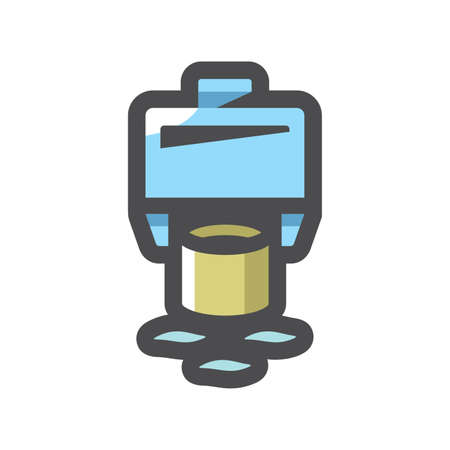 Pile driver Hammer Vector icon Cartoon illustration.