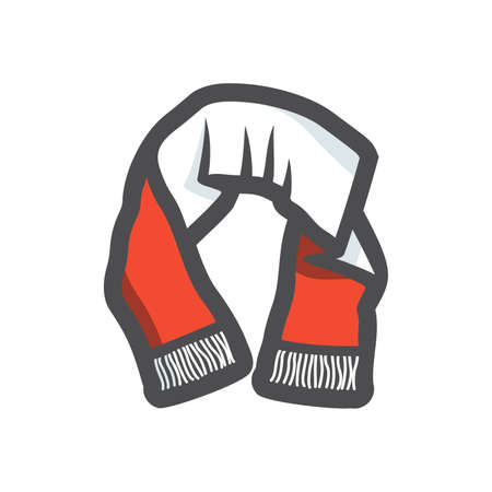 Scarf Fan Clothes Vector icon Cartoon illustrationのイラスト素材