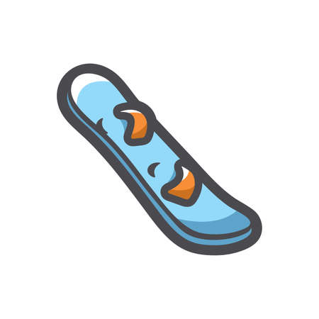 Snowboards sports board Vector icon Cartoon illustrationのイラスト素材