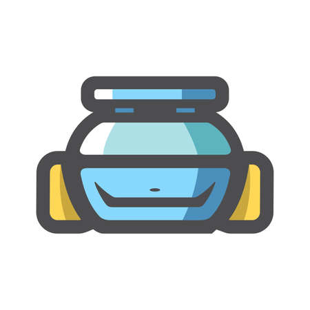 Blue sports car Vector icon Cartoon illustration.のイラスト素材