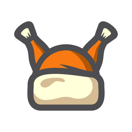 Squirrel fur hat Vector icon Cartoon illustrationのイラスト素材