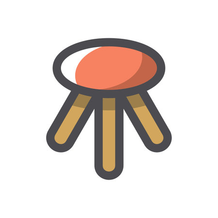 Soft modern Chair Vector icon Cartoon illustration.のイラスト素材