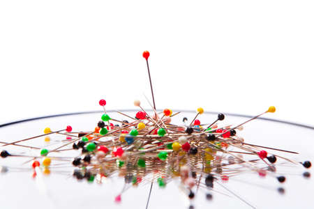 Pile of many colored pins