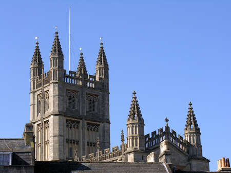 Bath Abbey Englandの写真素材