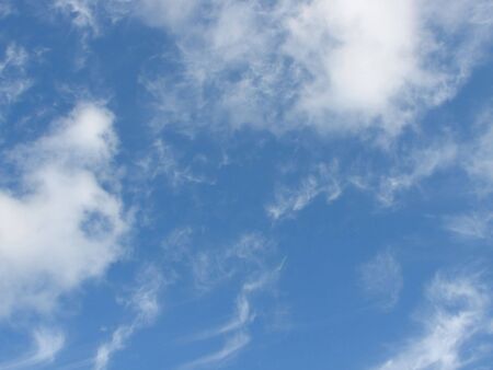 Cirriform clouds are found at high altitude, usually above 20,000 feet (6,000 metres). They are composed of ice crystals. Three types of cloud make up the group: cirrus, cirrostratus and cirrocumulus.                                の写真素材