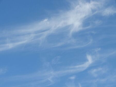 Cirriform clouds are found at high altitude, usually above 20,000 feet (6,000 metres). They are composed of ice crystals. Three types of cloud make up the group: cirrus, cirrostratus and cirrocumulus.                                の写真素材