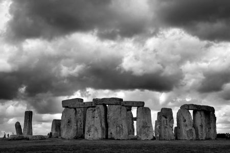 The Ancient Stonehenge monument near Amesbury Wiltshire Englandの写真素材
