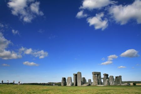 The Ancient Stonehenge monument near Amesbury Wiltshire Englandの写真素材