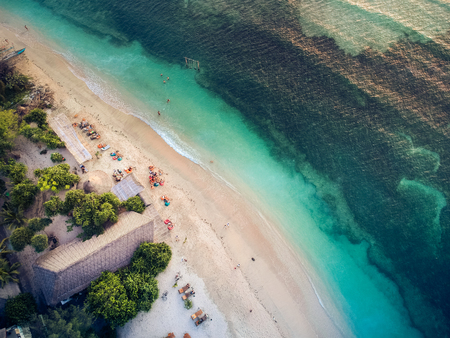 Cote dazur on a wonderful island with a view from aboveの写真素材