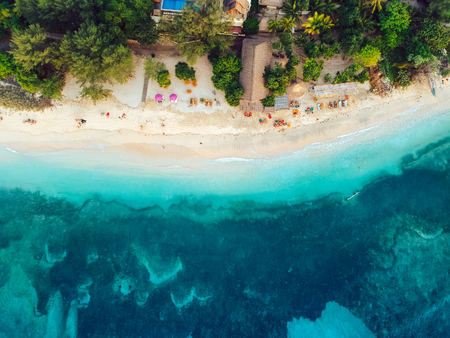 Cote dazur on a wonderful island with a view from aboveの写真素材
