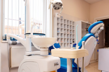 Laboratory of dental prosthetics. Modern dental office. Concept of stomatology and dentistry.の写真素材