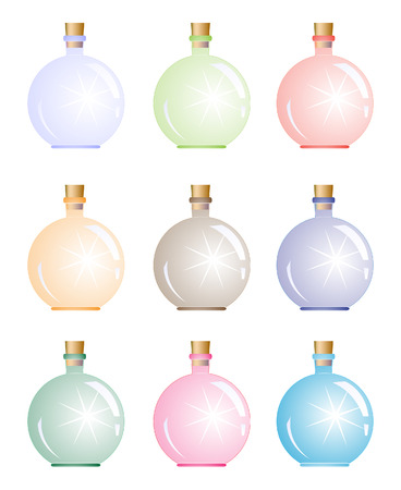 Sparkling magic bottle. のイラスト素材