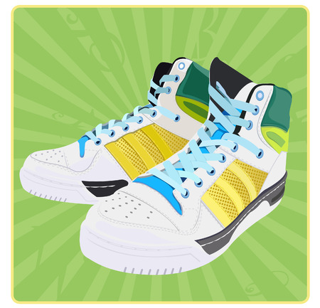 Abstract vector clipart. Icon. Running shoesのイラスト素材