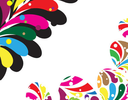Abstract Easter eggs on a white backgroundのイラスト素材